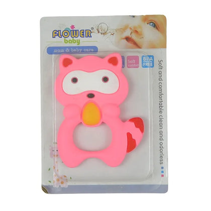 Teether Owl Pink Flower Baby