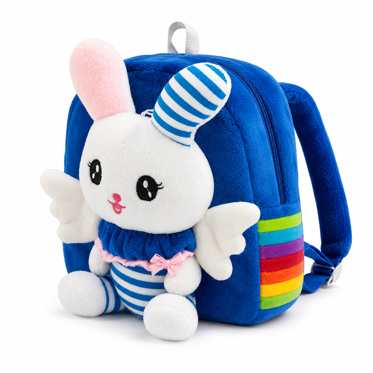 Baby School Bag Winter Baby Doll Fur Blue