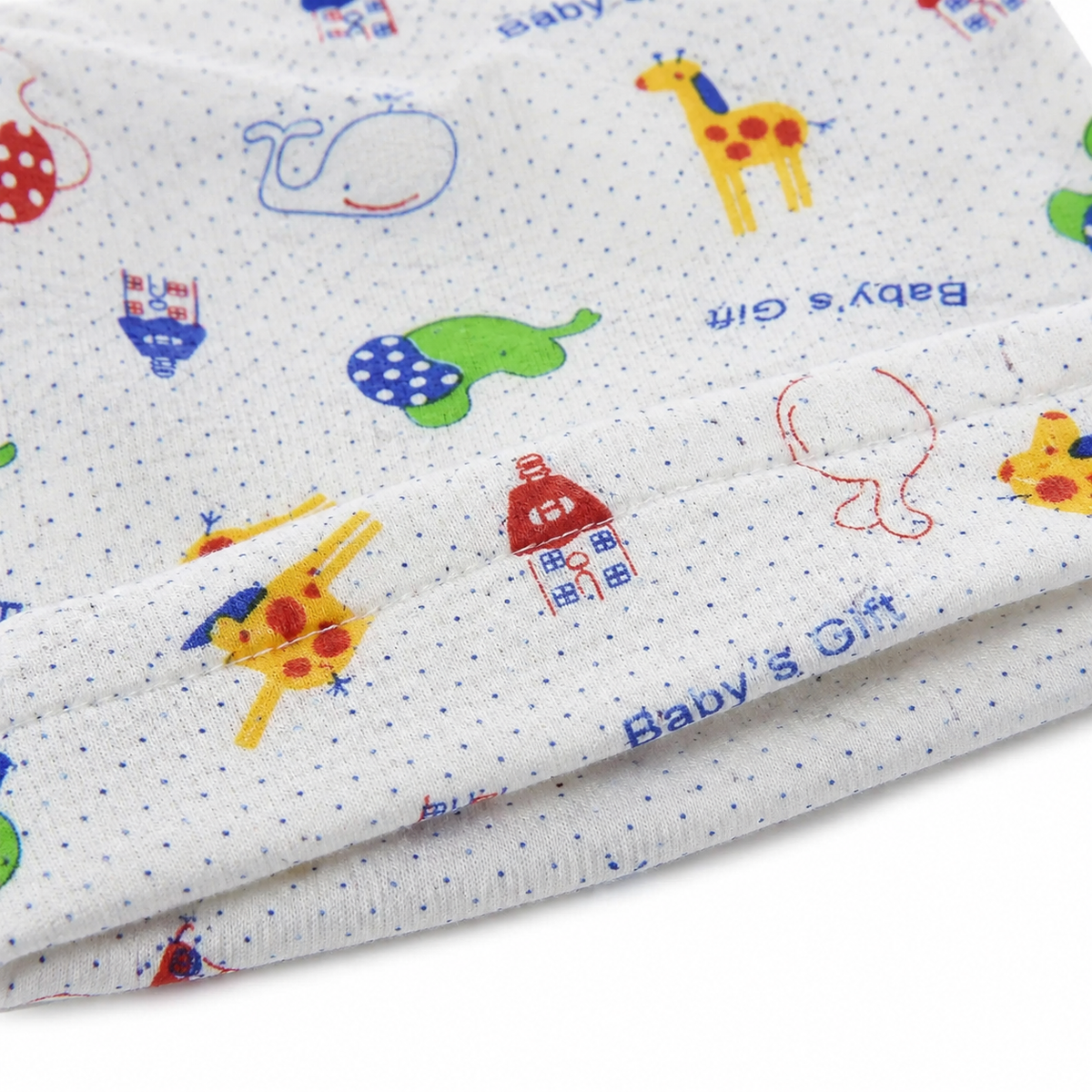 Sun Baby Printed Round Cap White
