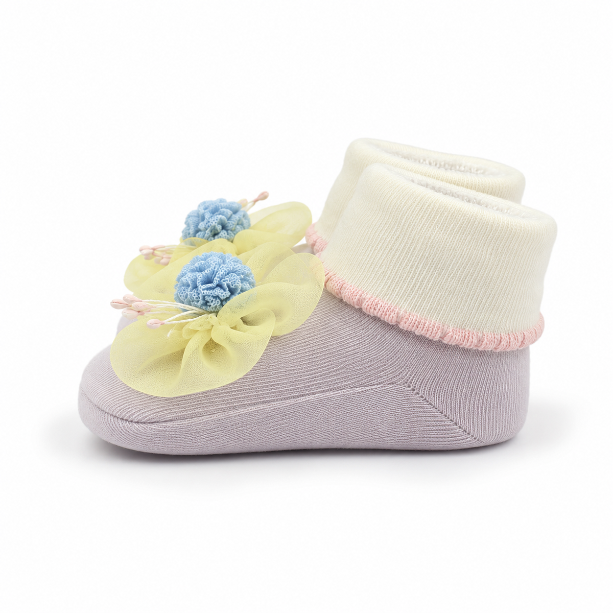 Baby Booties Fancy Yellow