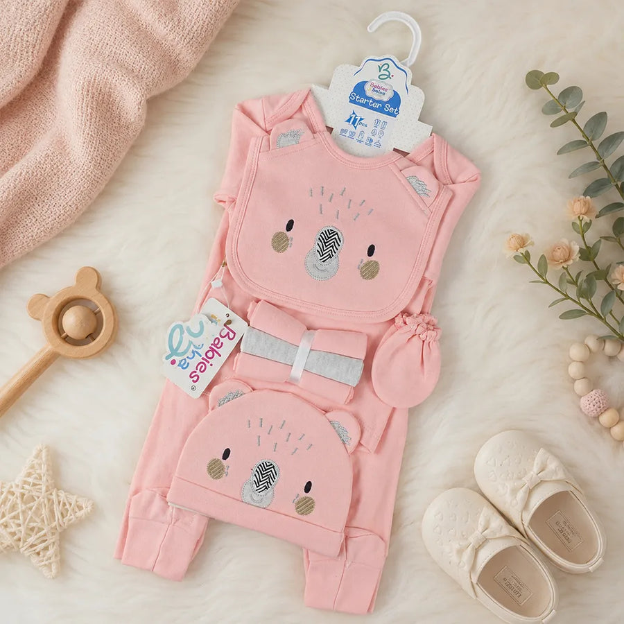 BABY STARTER SET 11 PIECES KOALA PRINT BABY PINK