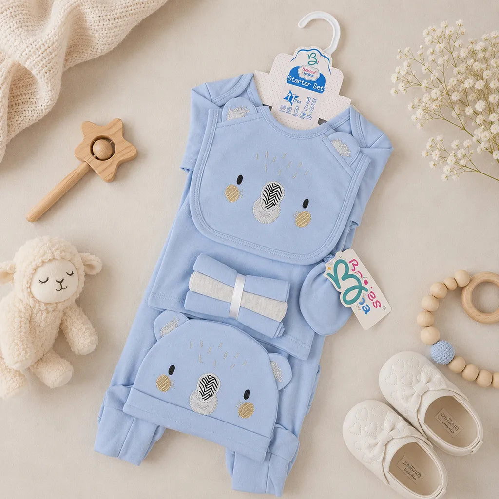 BABY STARTER SET 11 PIECES KOALA PRINT BLUE