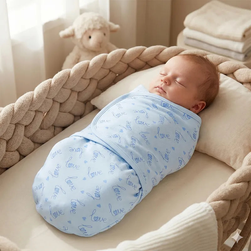 BABY ADJUSTABLE SWADDLE BOX BLUE KIDZO