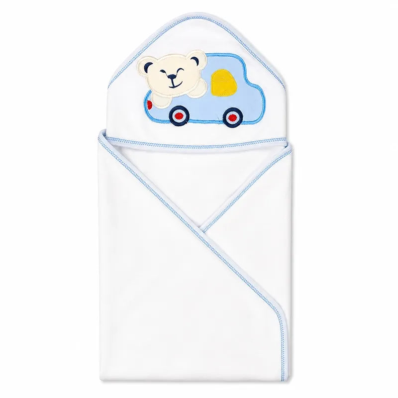 BABY WRAPING SHEET BEAR CAR WHITE MONTALY