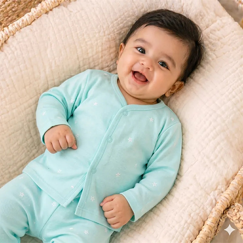KIDZO BABY 2PCS SUIT STAR PRINT MINT