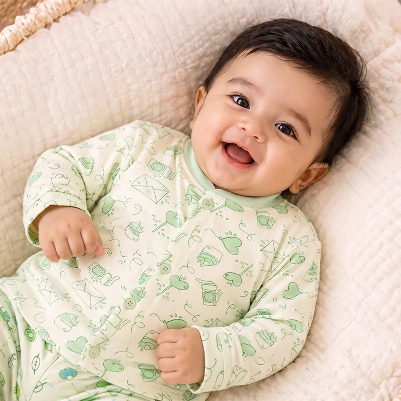 KIDZO BABY 2PCS SUIT PRINTED GREEN