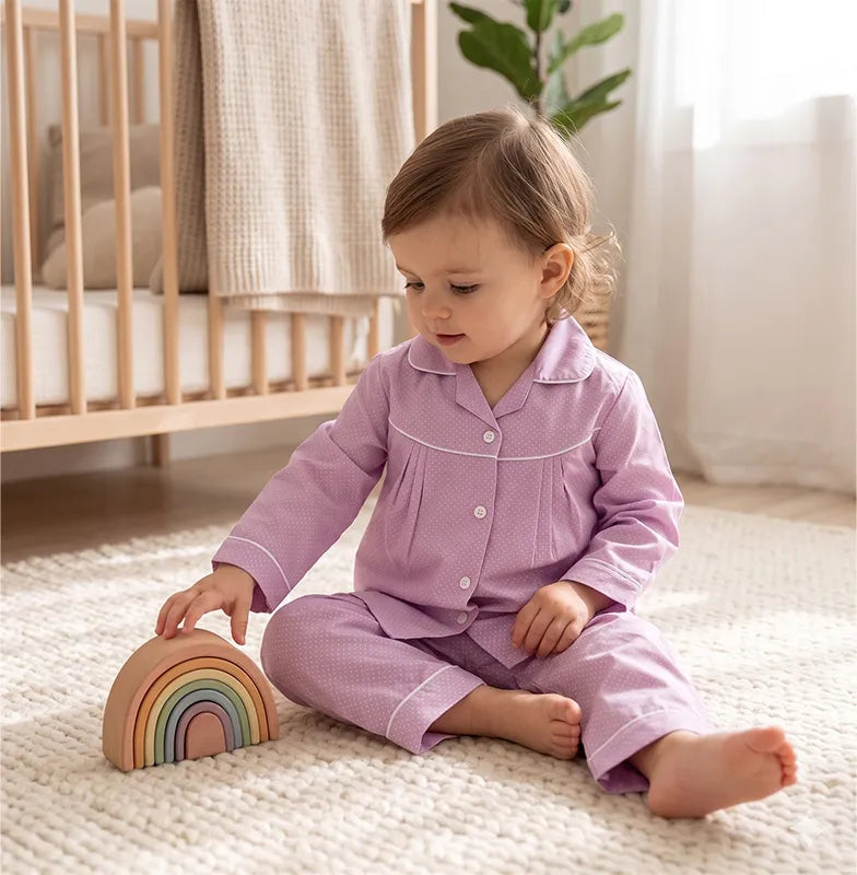 KIDZO NIGHT SUIT DOTTED PURPLE