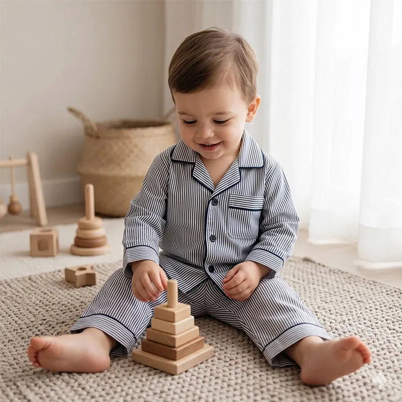 KIDZO NIGHT SUIT LINING DARK BLUE