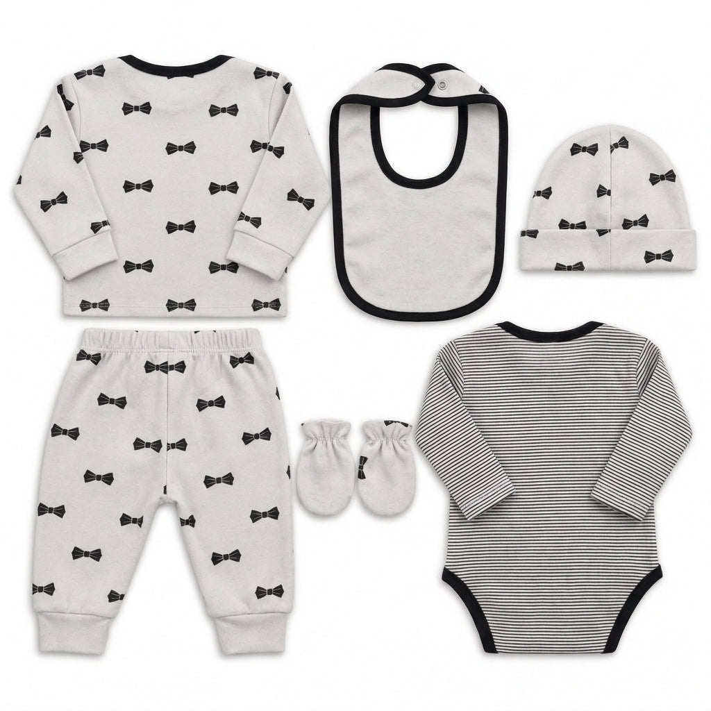 Boo 7 Piece Winter Starter Set Gray & Black — Rear view
