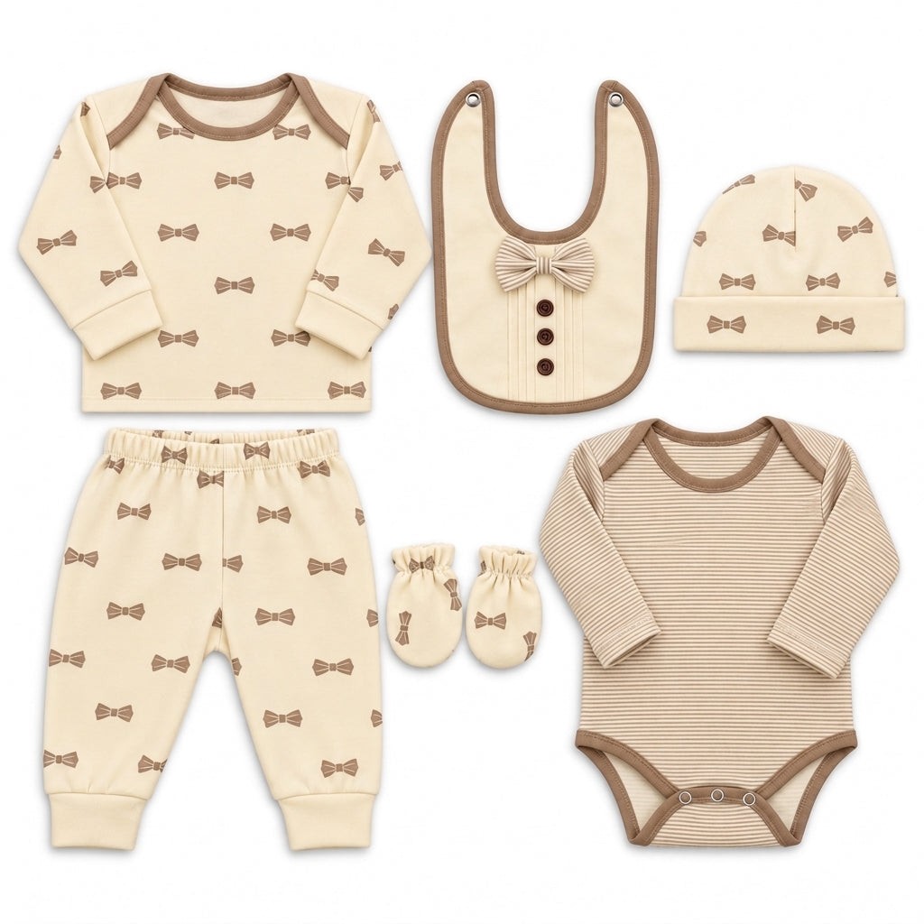 Boo 7 Piece Winter Starter Set Cream & Brown — Complete product view