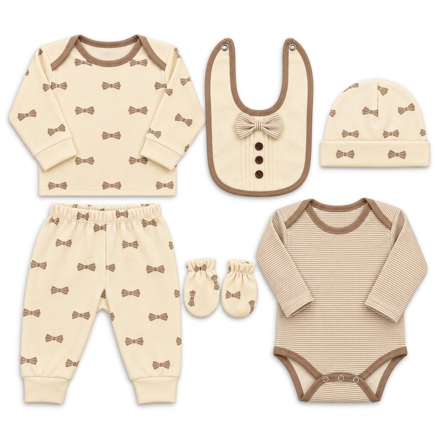 Boo 7 Piece Winter Starter Set Cream & Brown — Complete product view