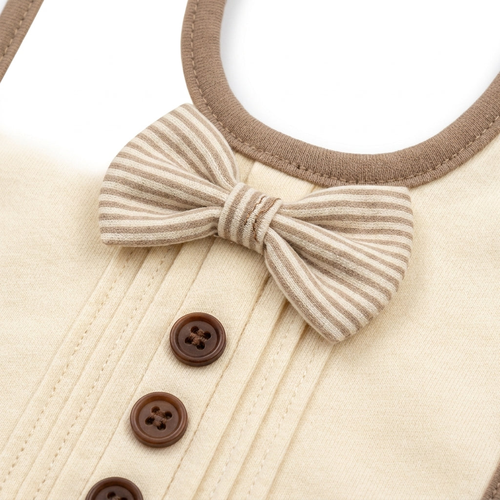 Boo 7 Piece Winter Starter Set Cream & Brown — Embroidery and design close-up