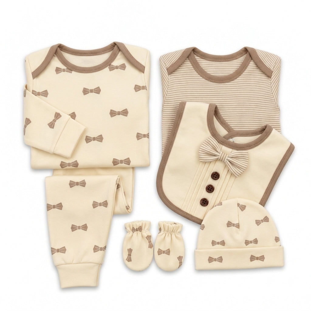 Boo 7 Piece Winter Starter Set Cream & Brown — Complete product view