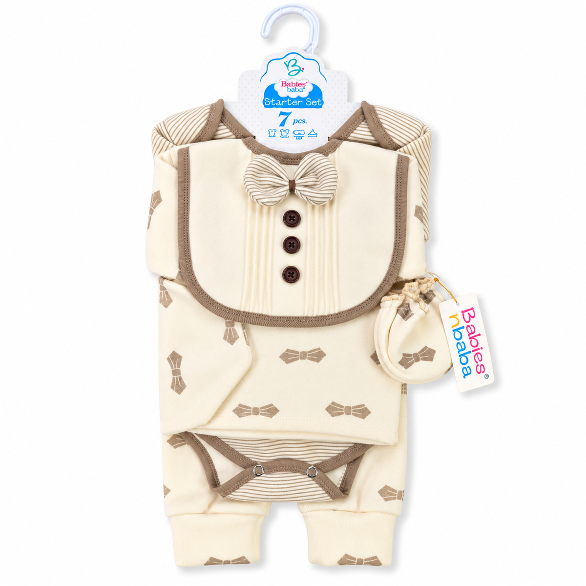 Boo 7 Piece Winter Starter Set Cream & Brown — Set in original packaging