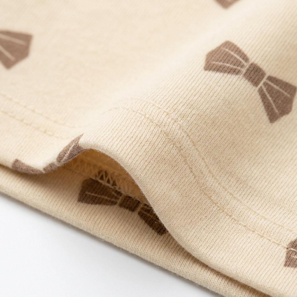 Boo 7 Piece Winter Starter Set Cream & Brown — Fabric texture close-up