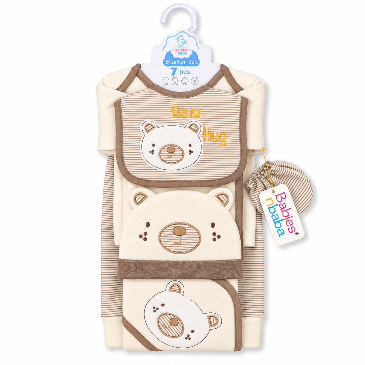 7 Piece Winter Starter Set Lining Bear Cream & Beige — Set in original packaging