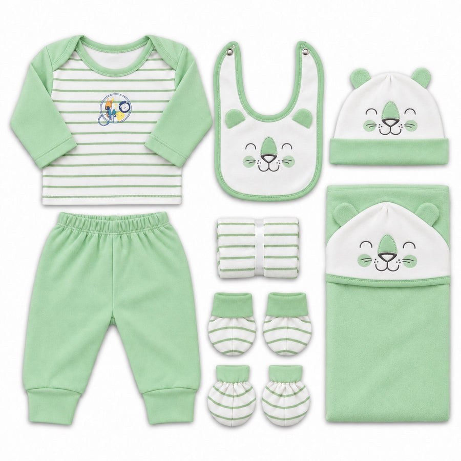 11 Piece Winter Starter Set Tiger Green & White — Complete product view