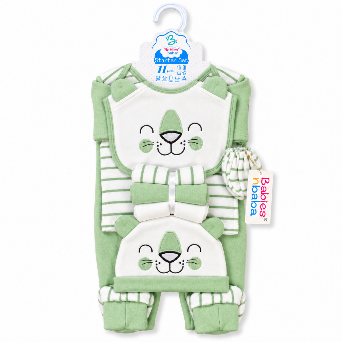 11 Piece Winter Starter Set Tiger Green & White — Complete product view