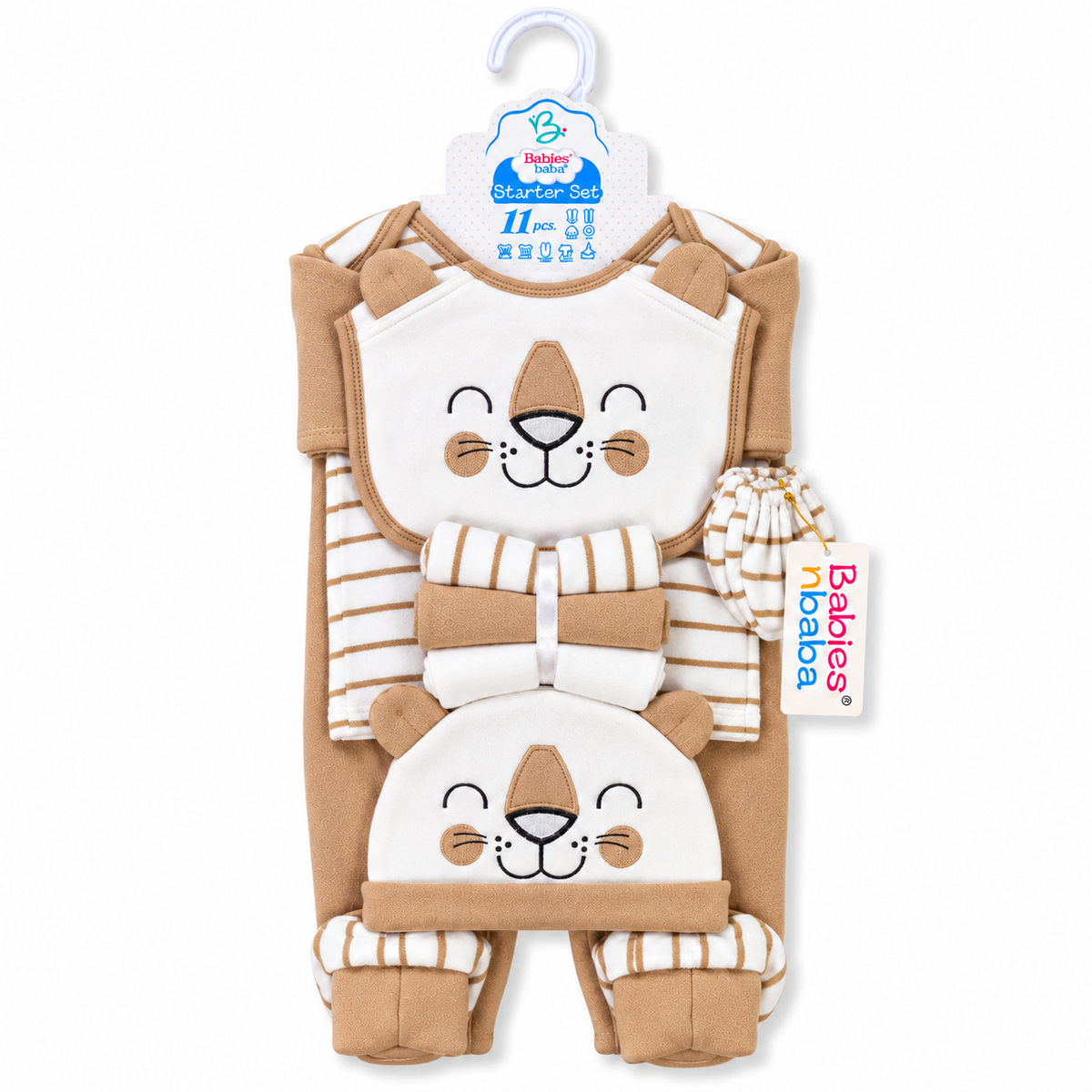 11 Piece Winter Starter Set Tiger Beige & White — Complete product view