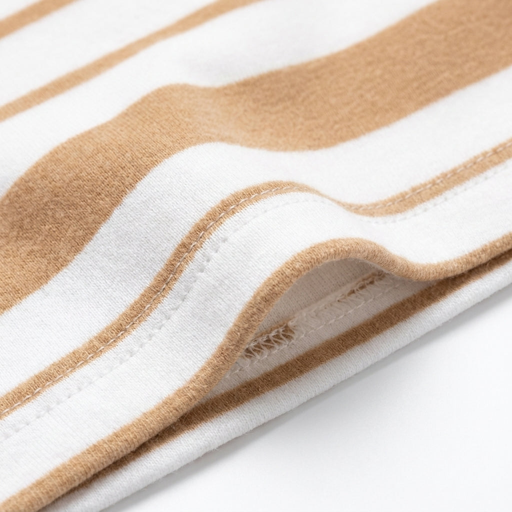 11 Piece Winter Starter Set Tiger Beige & White — Fabric texture close-up
