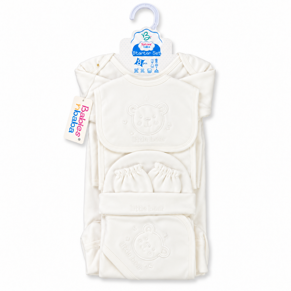 11 Piece Winter Starter Set Little Bear Embroidery White — Set in original packaging