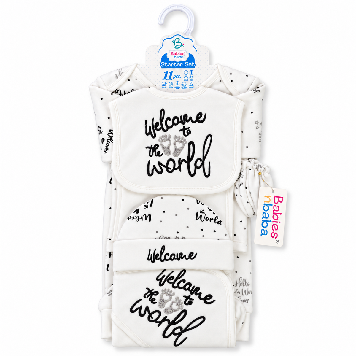 11 Piece Winter Starter Set Welcome To The World White — Set in original packaging