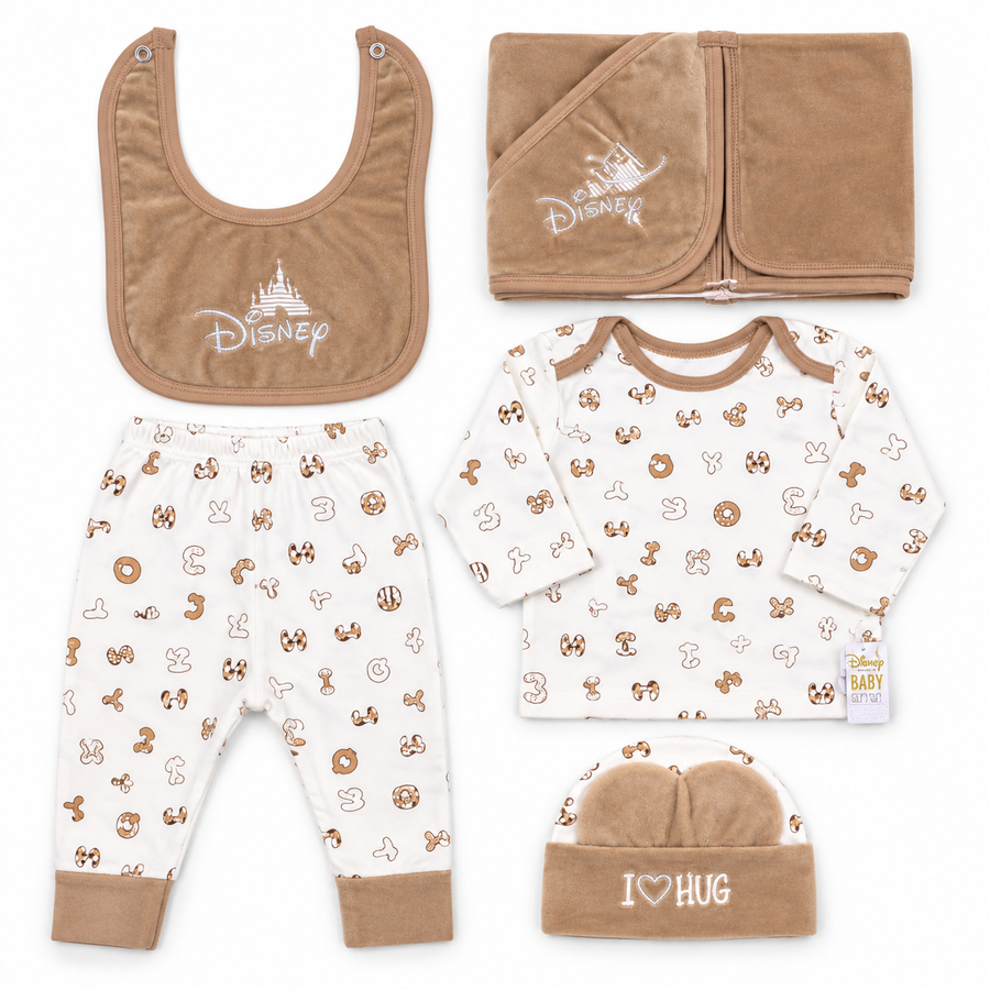 7 Piece Winter Starter Set Disney Brown & White — Complete set