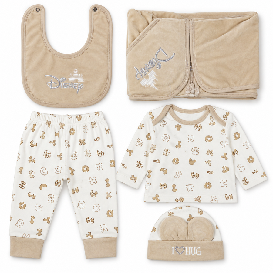 7 Piece Winter Starter Set Disney Beige & White — Complete set