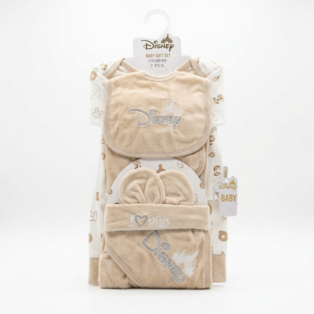 7 Piece Winter Starter Set Disney Beige & White — Set in original packaging