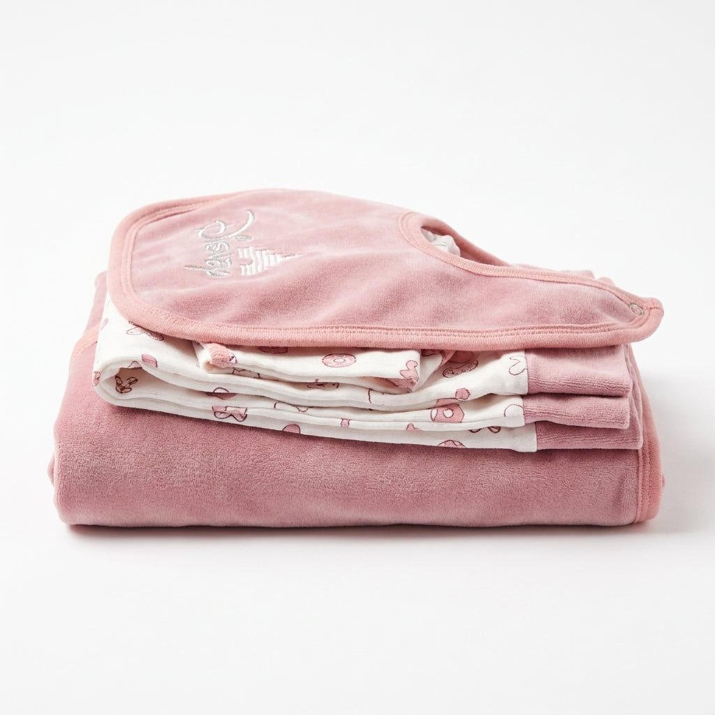 7 Piece Winter Starter Set Disney Pink & White — Complete product view