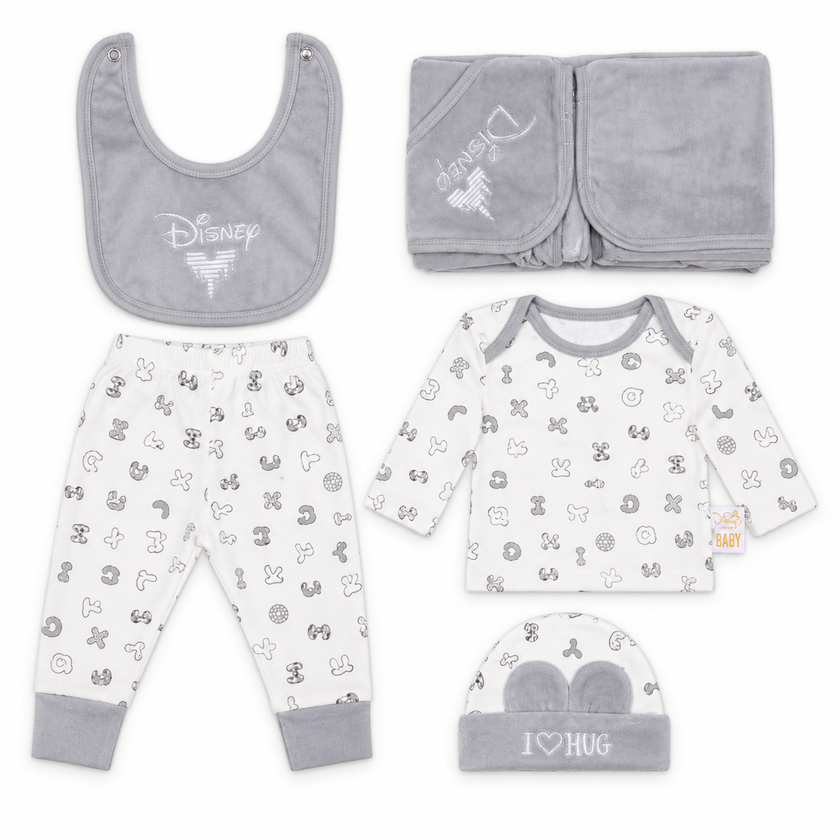 7 Piece Winter Starter Set Disney Gray & White — Complete set