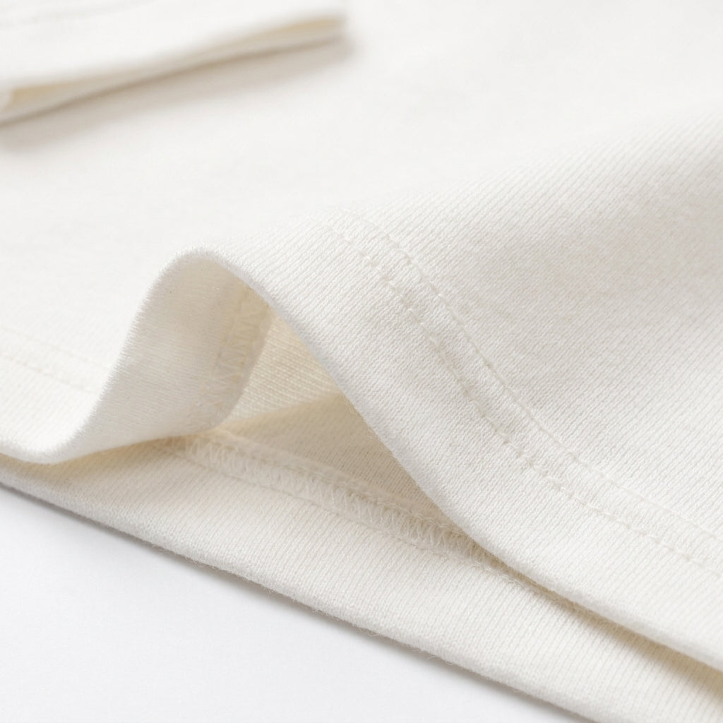 8 Piece Winter Starter Set Welcome To The World Embroidery Silver — Fabric texture close-up