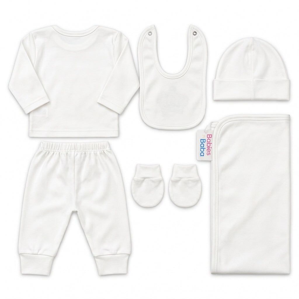 8 Piece Winter Starter Set Princess Crown White & Silver — Rear view