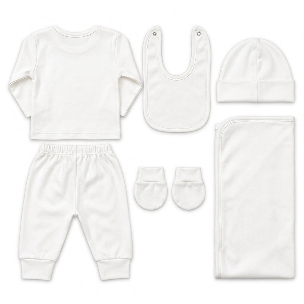 8 Piece Winter Starter Set Princess Crown White & Silver — Rear view