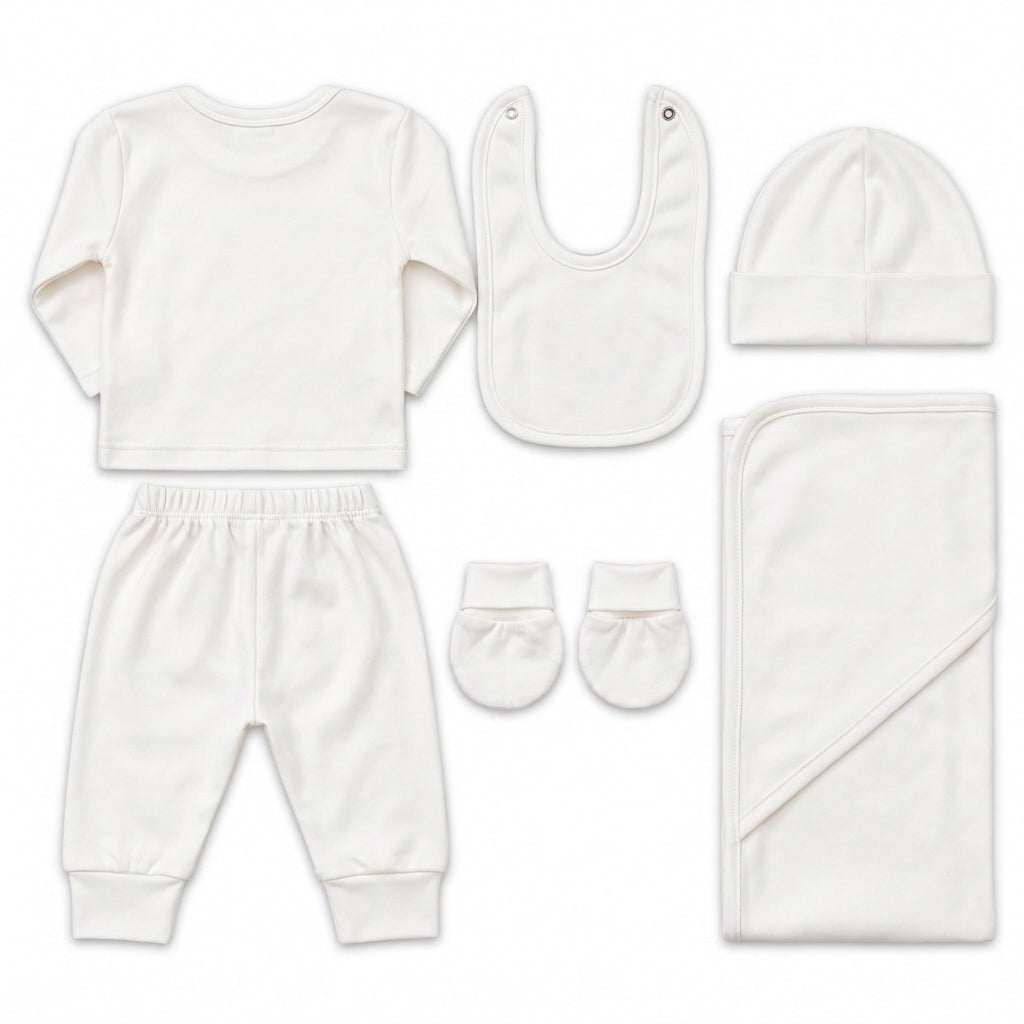 8 Piece Winter Starter Set Prince Crown White & Golden — Rear view