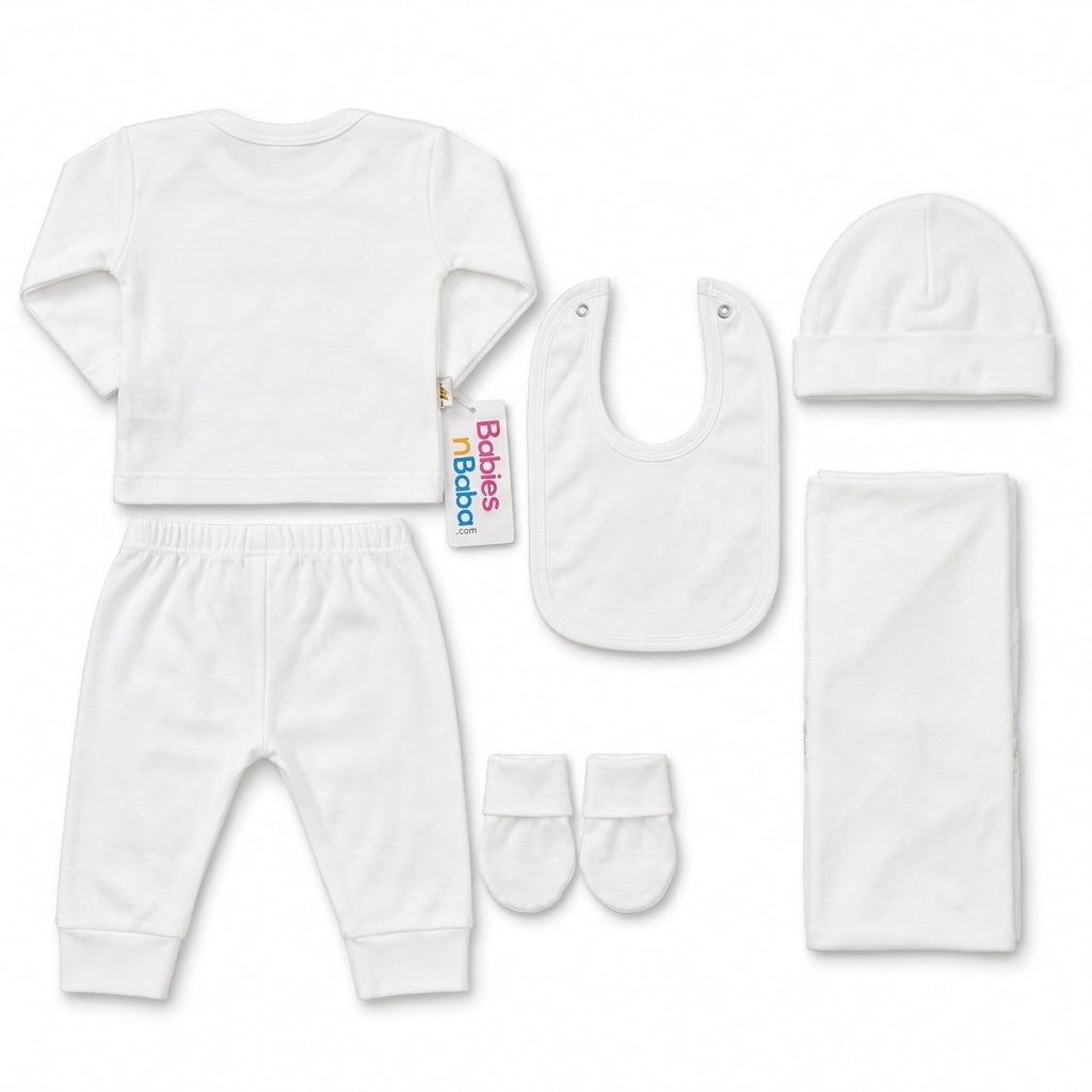 8 Piece Winter Starter Set Princess Crown White & Golden — Rear view
