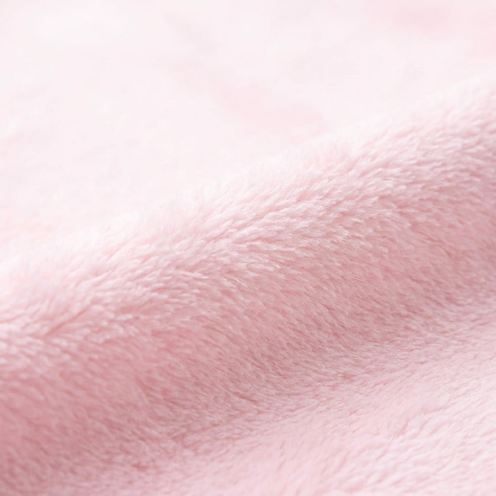 Winter Fur Hooded Wrapping Sheet Elephant Design Pink — Fabric texture close-up