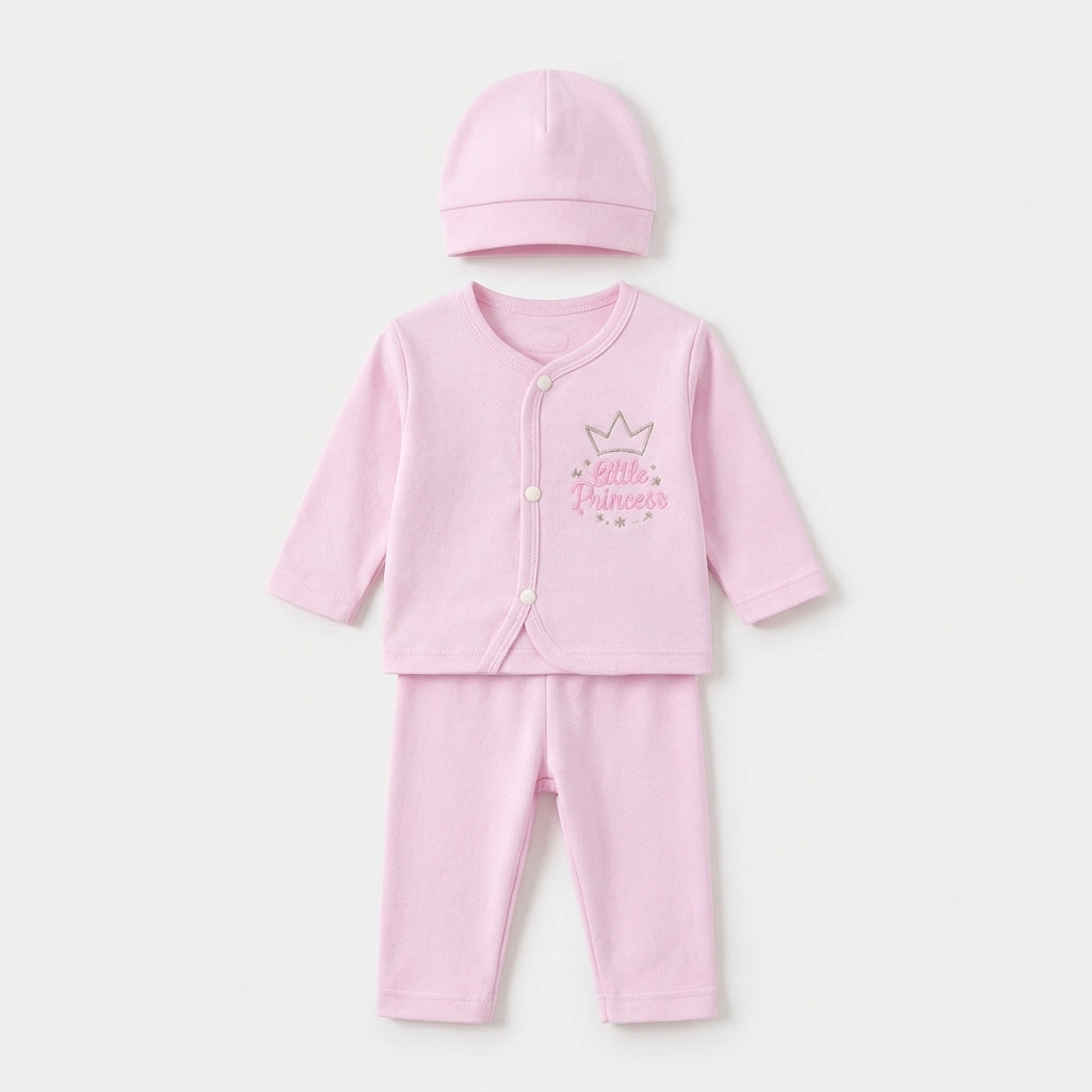 Winter Polar Suit With Cap - Little Princess Pack Of 3 - Complete product view