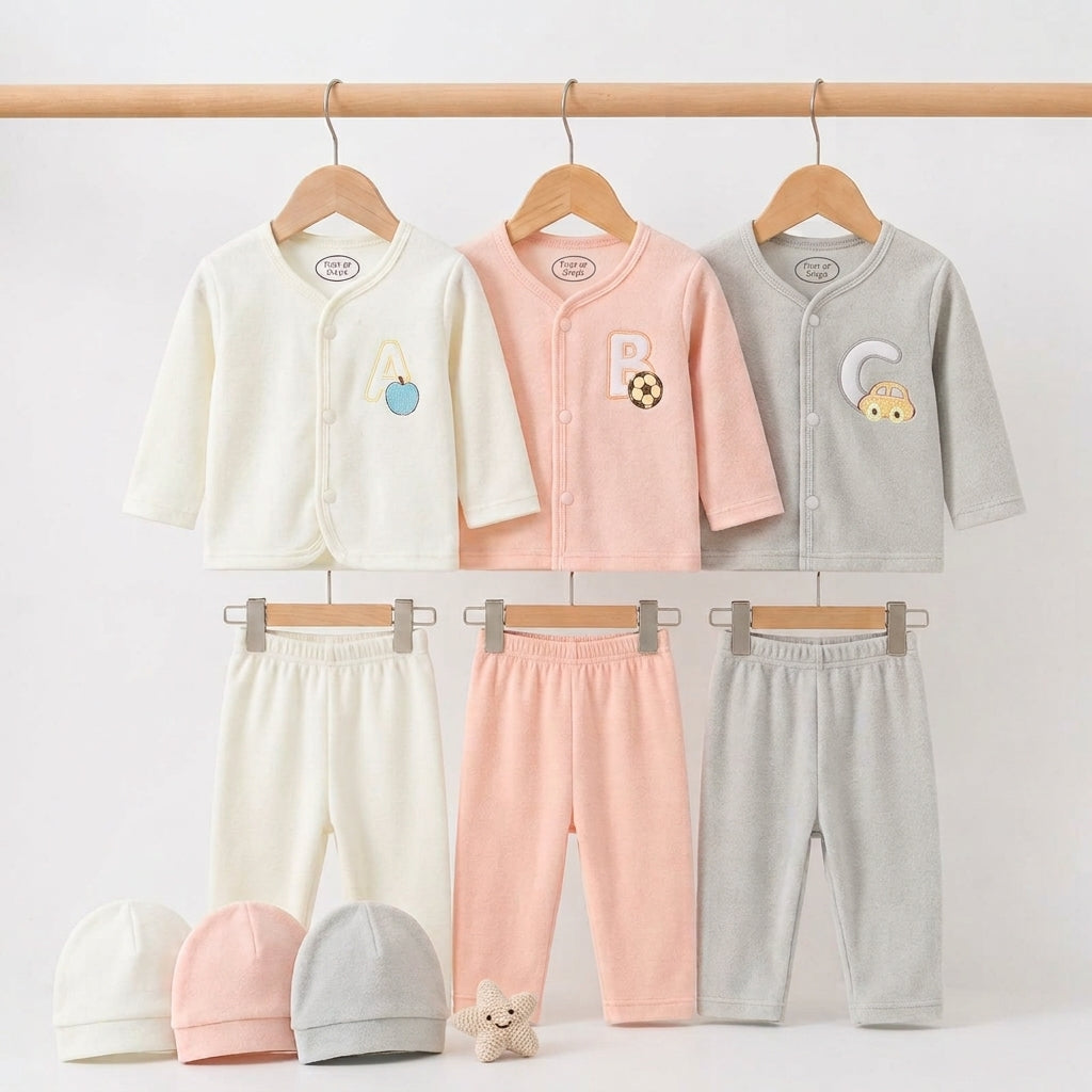 Winter Polar Suit With Cap – ABC Embroidery Pack Of 3 — Set in original packaging