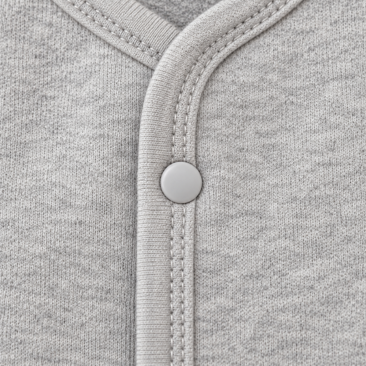Winter Polar Suit With Cap - ABC Embroidery Pack Of 3 - Neckline and fastening detail