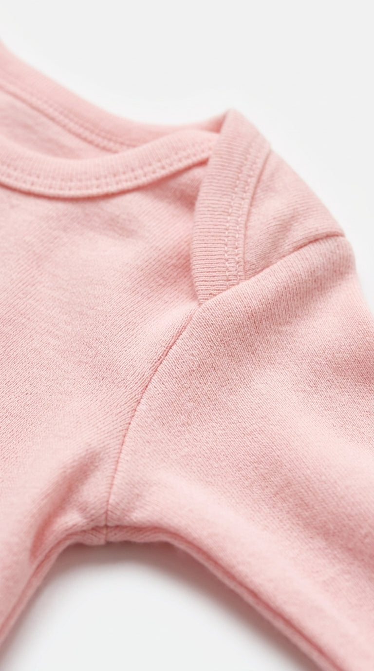 Minnie Mouse – Pink & White baby footed romper