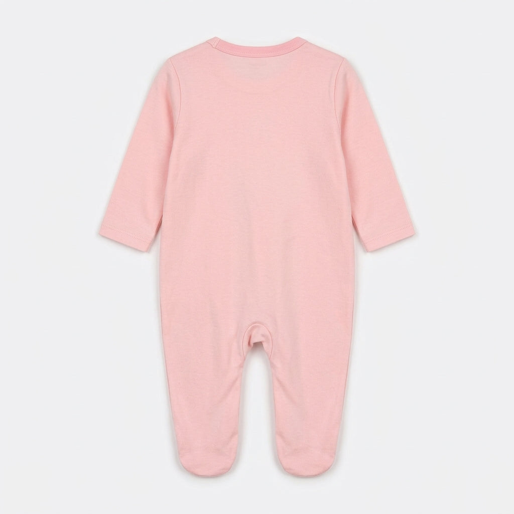 Minnie Mouse – Pink & White baby footed romper