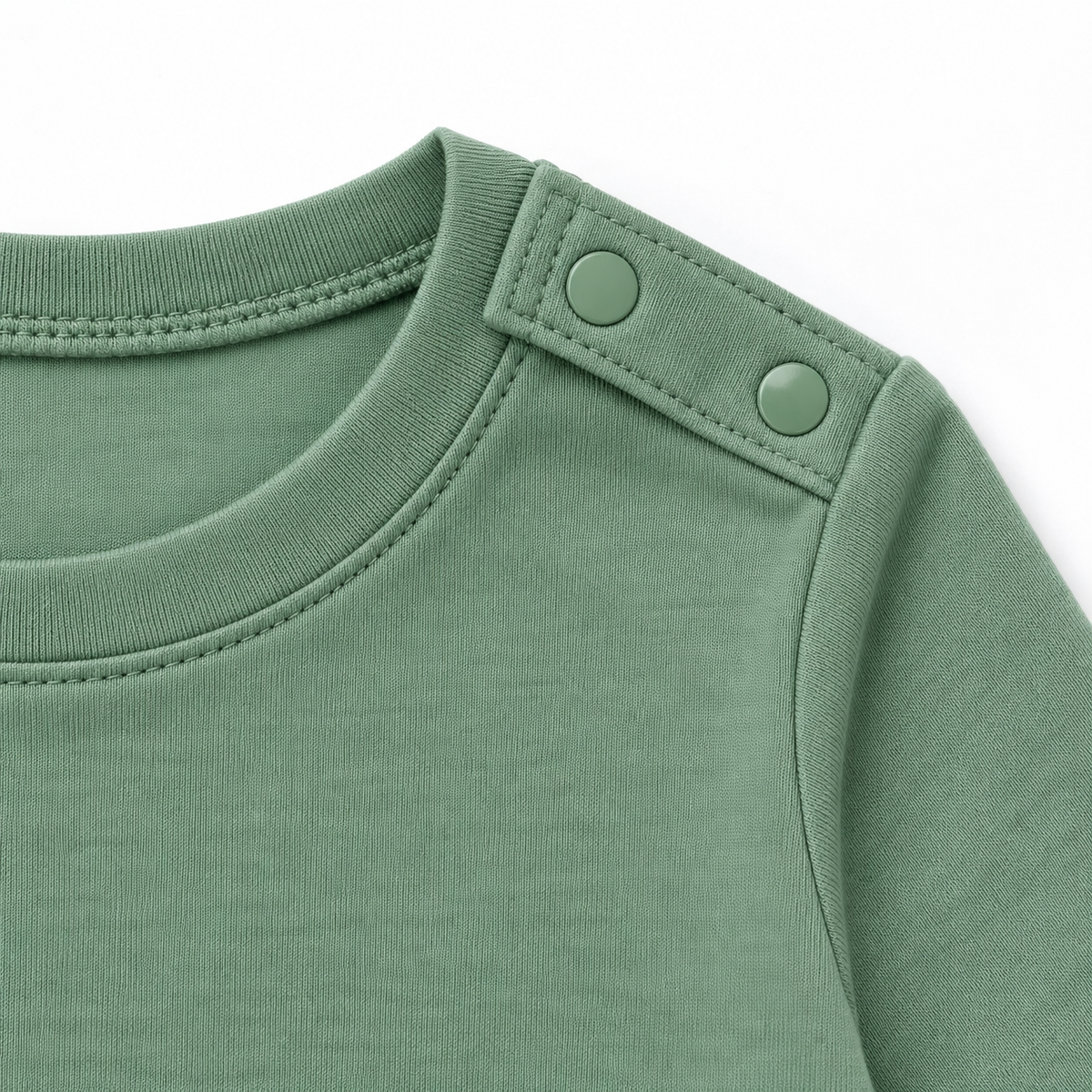 Turtle – Green & White baby footed romper