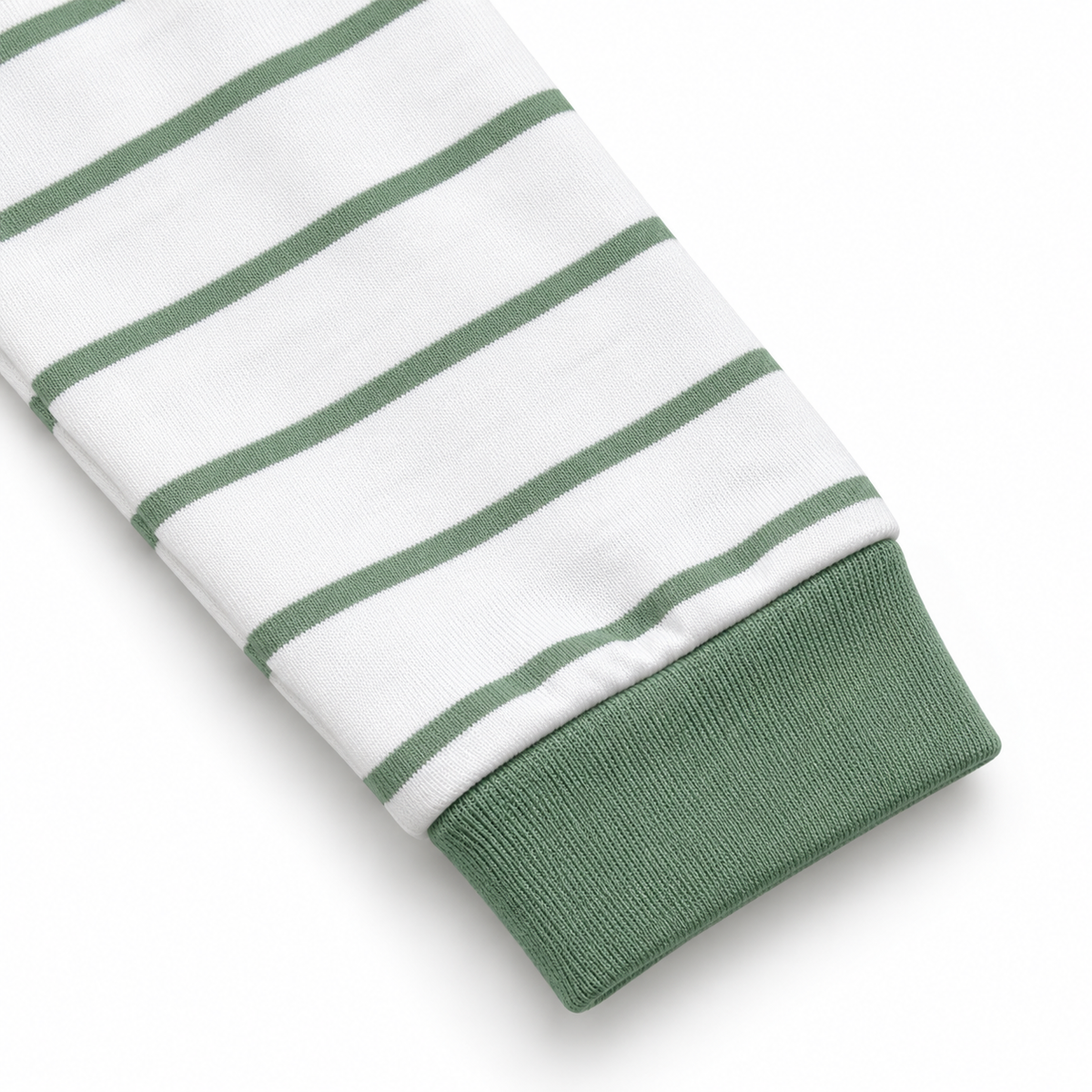 Turtle – Green & White baby footed romper