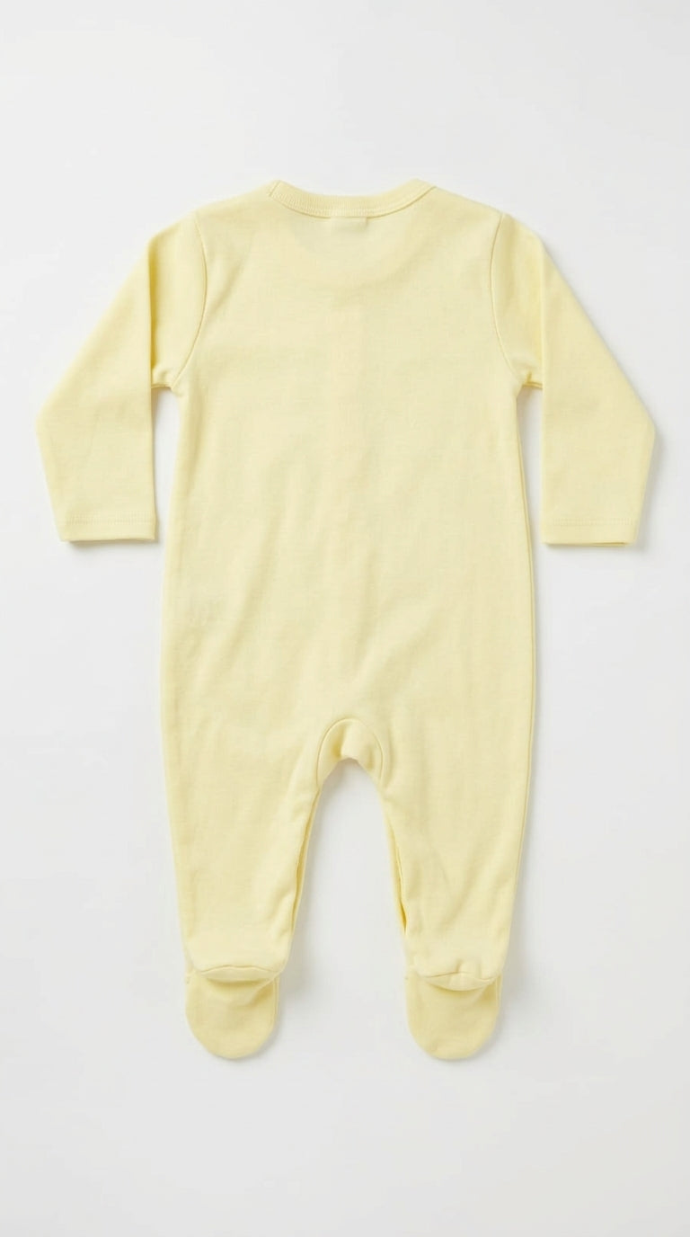 Winnie the Pooh – Yellow baby footed romper