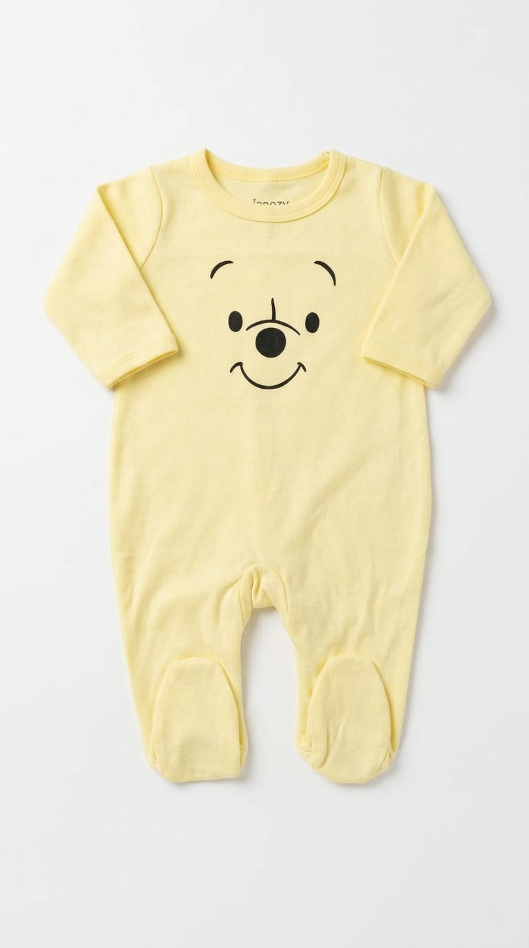 Winnie the Pooh – Yellow baby footed romper