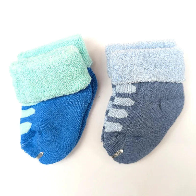 2 PACK BOY TERRY COTTON SOCKS OCEAN BLUE & DENIM BLUE (1-2YEARS)