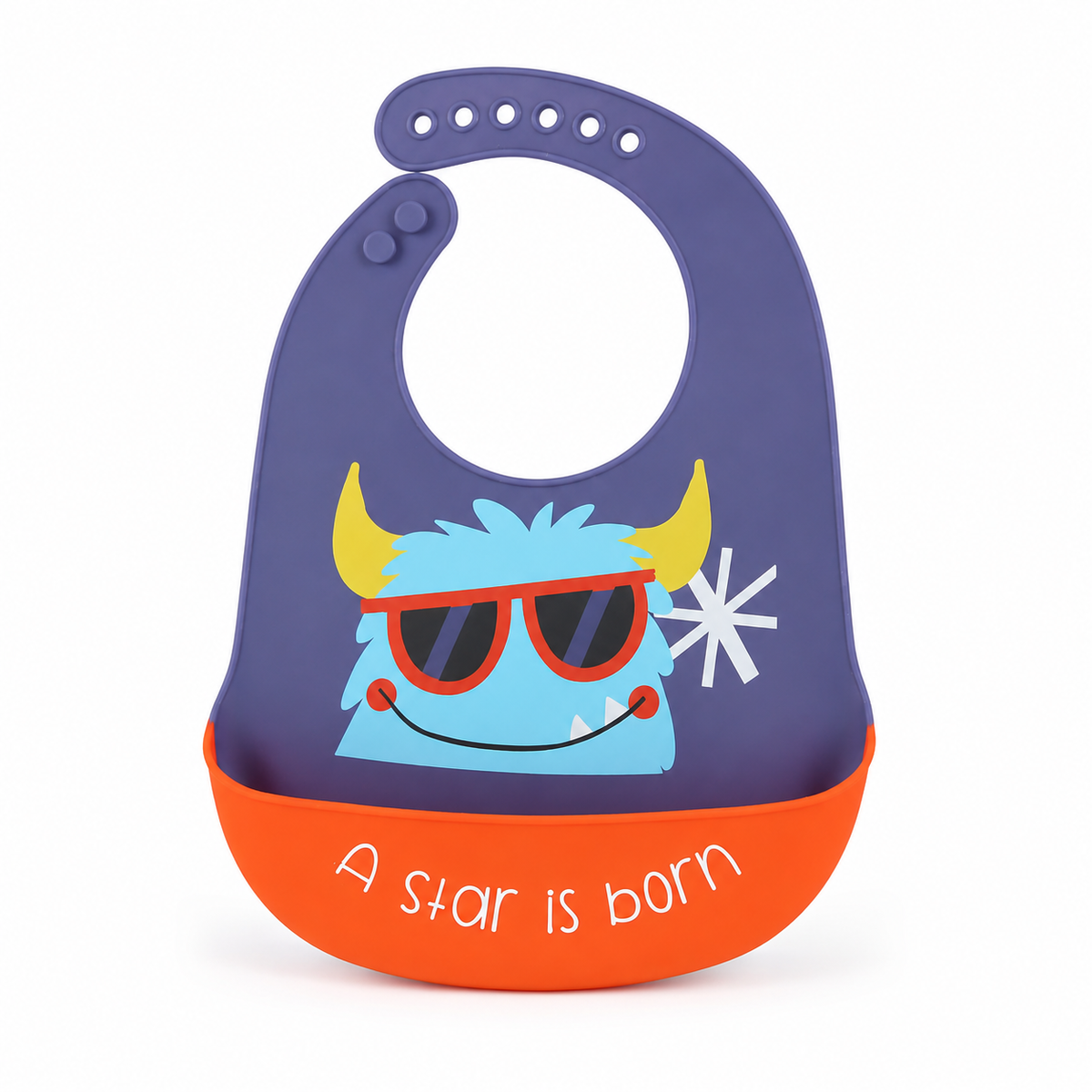Baby Silicone Bib A Star Is Born Purple