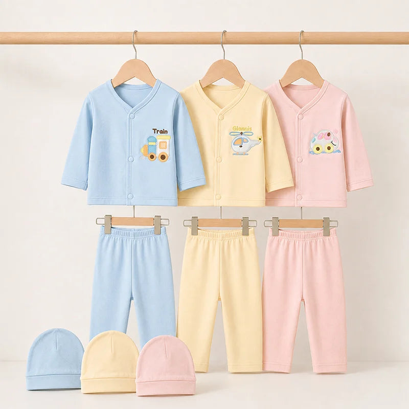 3 PIECE BODY SUIT PACK OF 3 MULTI COLOR CAR CHOPPER TRAIN