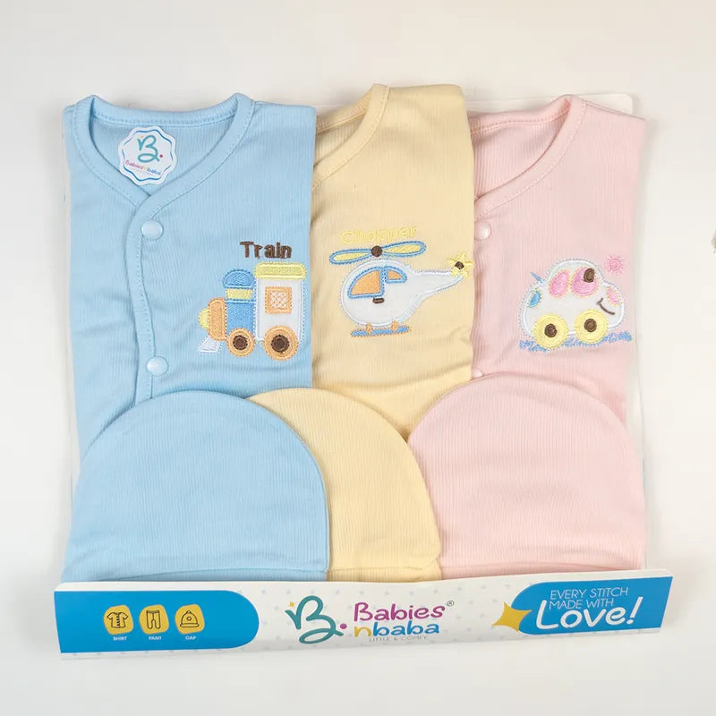 3 PIECE BODY SUIT PACK OF 3 MULTI COLOR CAR CHOPPER TRAIN - image 2